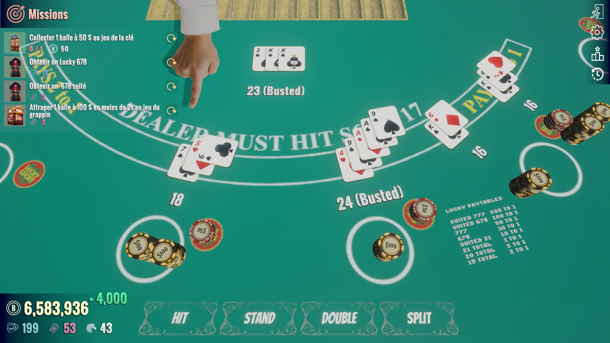 Blackjack dans Funfair Billionaire