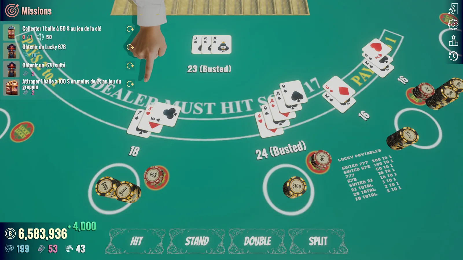 Blackjack dans Funfair Billionaire
