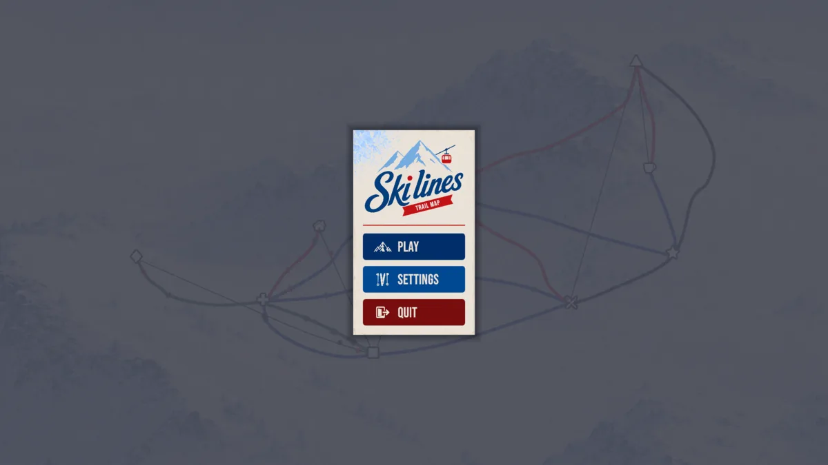Menu principal Ski Lines