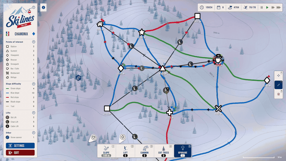 Plan de pistes Ski Lines