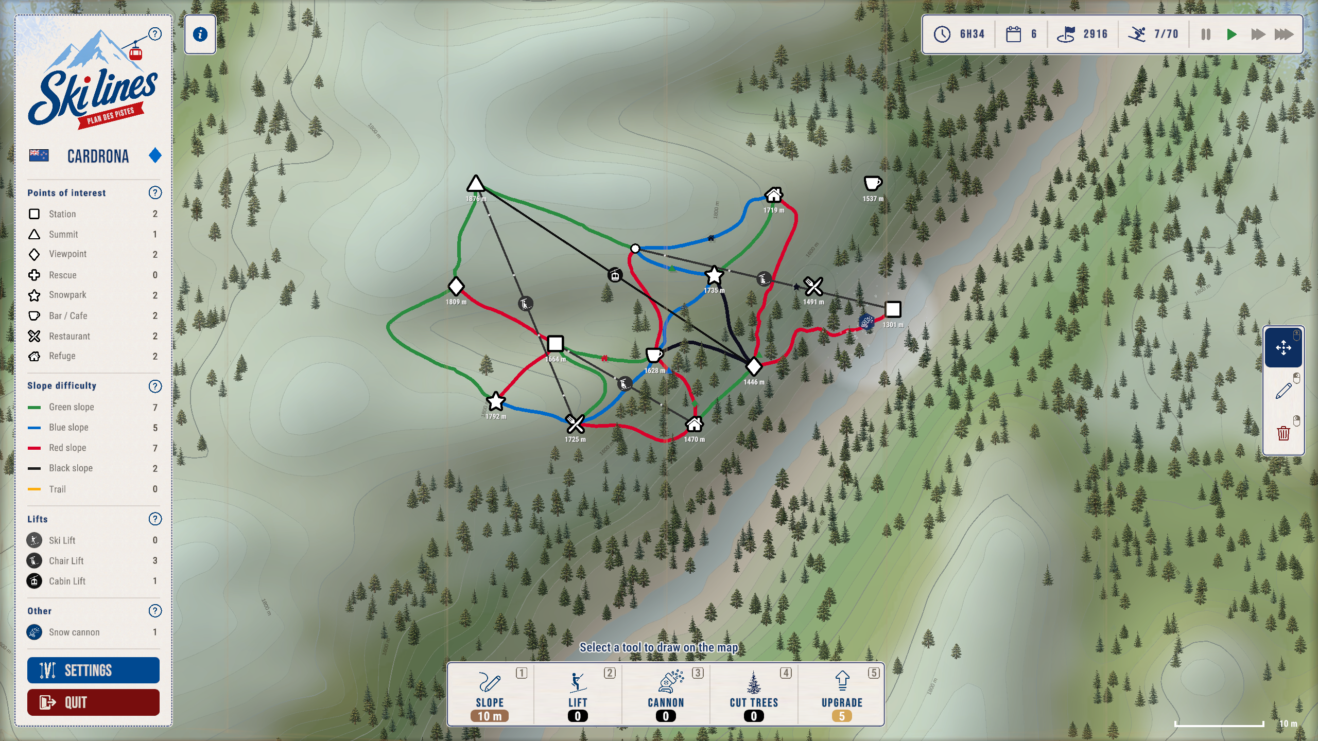 Carte Cardrona Ski Lines